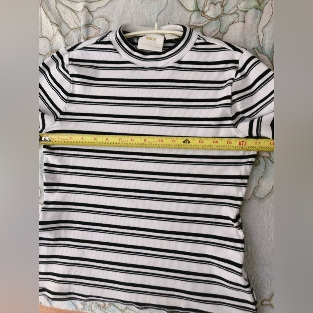 MAEVE ANTHROPOLOGIE MOCK NECK RIBBED BLOUSE TOP XS - Picture 7 of 14